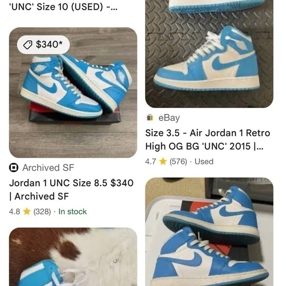 Nike Air Jordan 1 Retro Shoes size 8